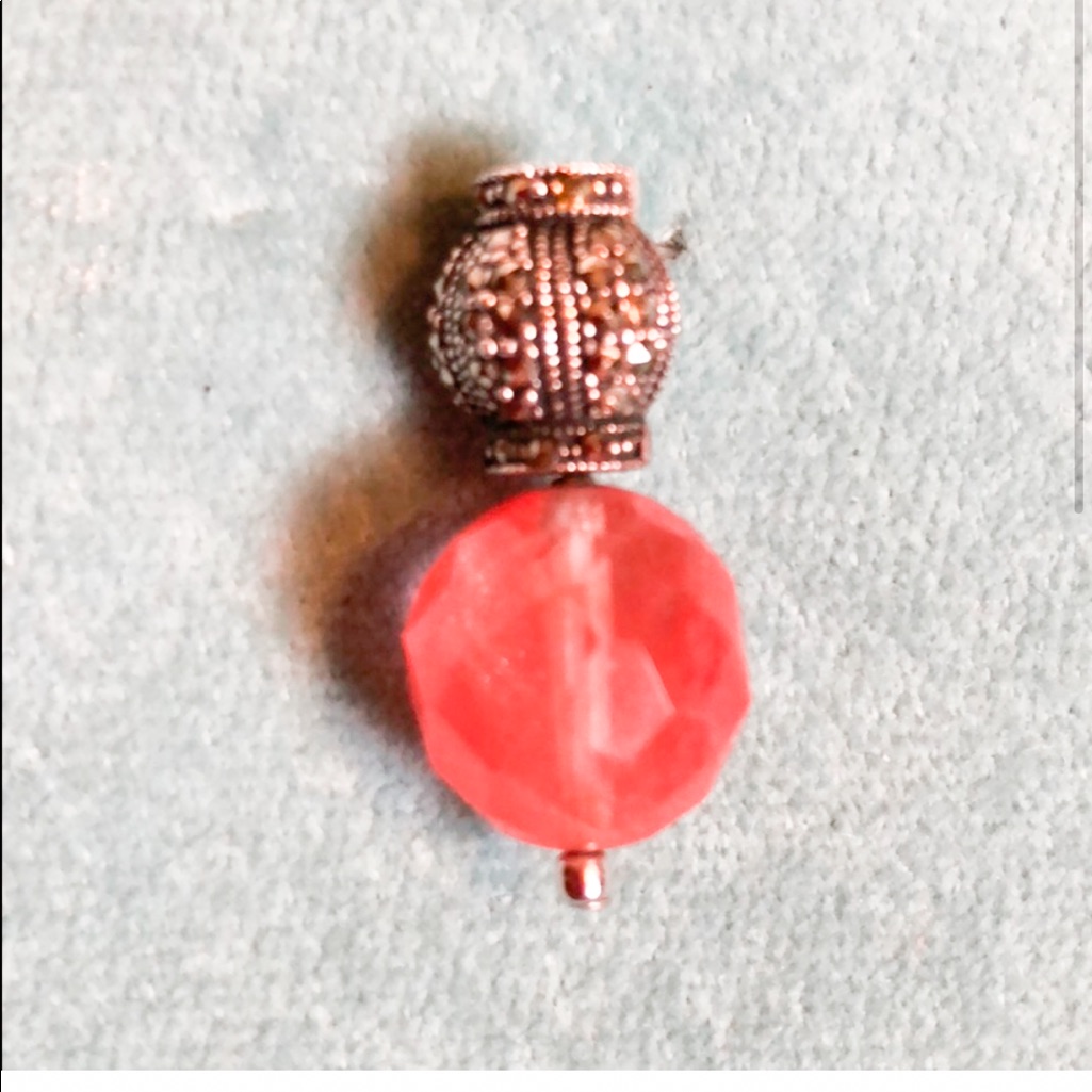 Iso Judith Jack Sterling Silver Coral Earring